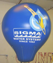 Helium Filled Advertising Balloons